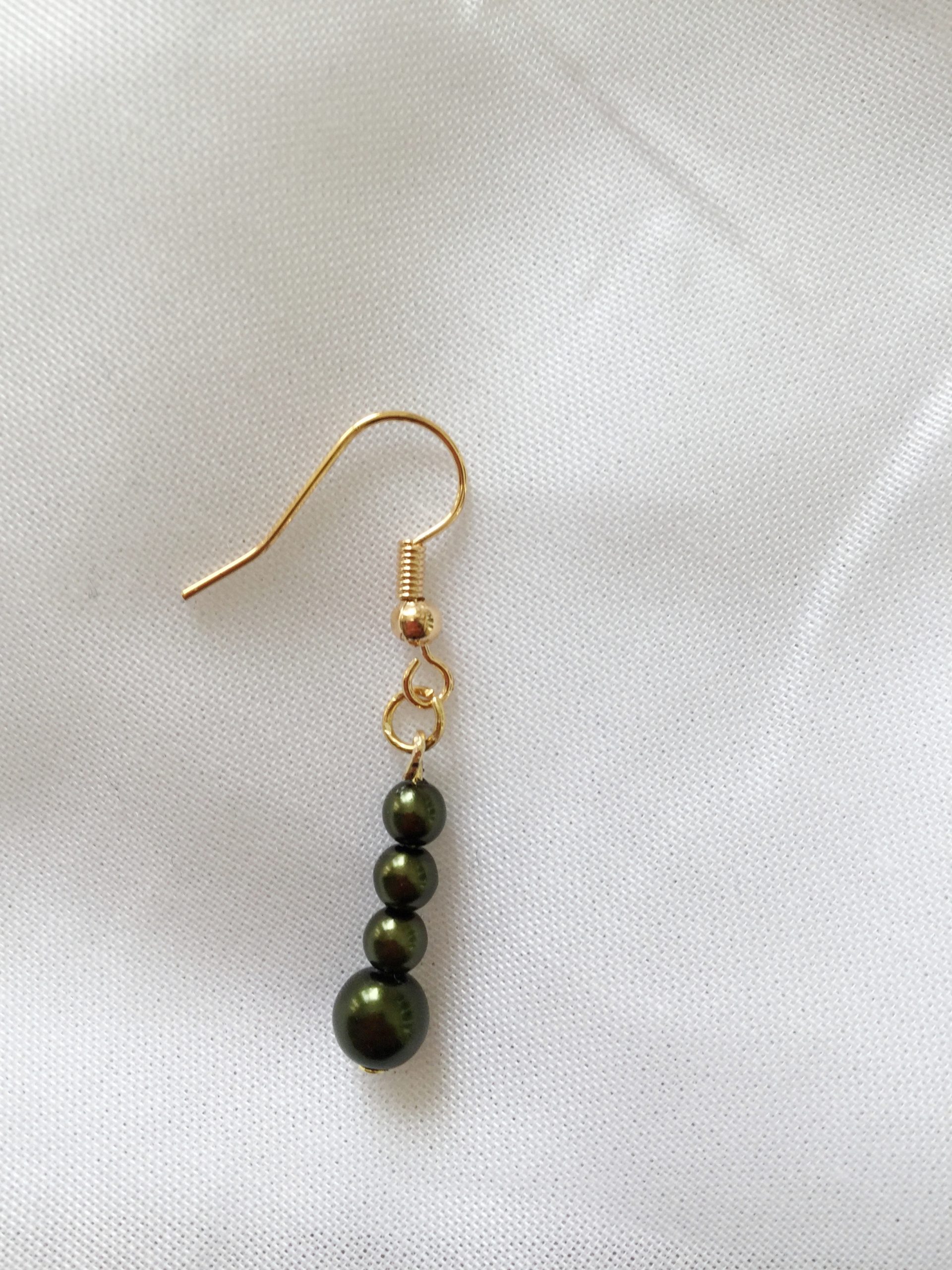Elegant Handmade Faux Pearl Dangle/Drop Earrings Clip-Ons - Image 5