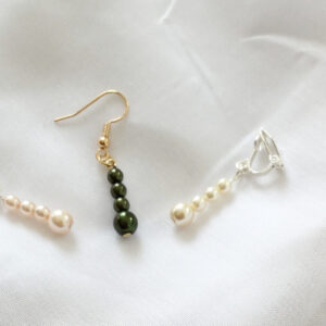 Elegant Handmade Faux Pearl Dangle/Drop Earrings Clip-Ons