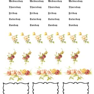 Vintage Gothic Rose Sticker Sheet Download
