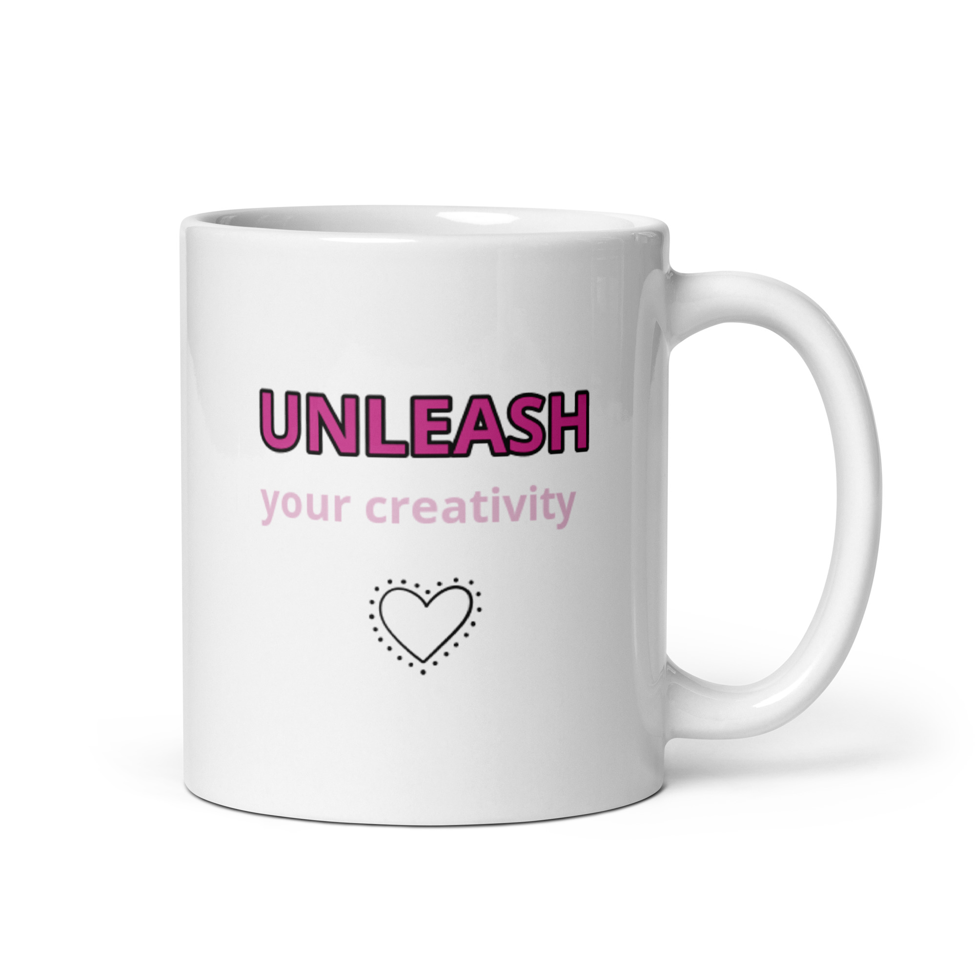 Unleash your creativity White glossy mug - Image 5