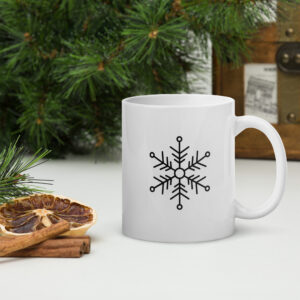 Winter Snowflake Coffe Mug White