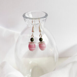 Fuchsia Blossom Dangle Earrings