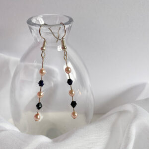 Pink Pearl Dangle Earrings - REGINA ANGELORUM