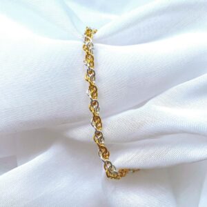 Two-Tone Rope Chain Bracelet